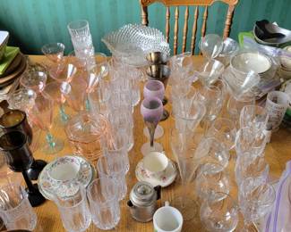 Glassware and depression glass 
