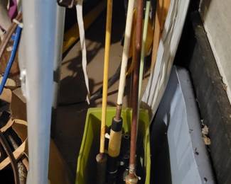 Vintage fishing poles