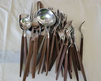 Danish modern Ekco Eterna Canoe flatware 