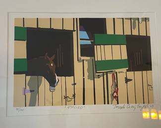 Joseph English "stalled" signed numbered litho