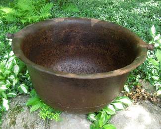 Antique 26” Cast Iron Cauldron