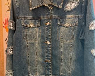 vintage Berek by Takako Sakon bedazzled denim jacket