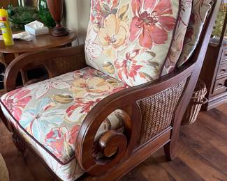 Tommy Bahama style chair with ottoman