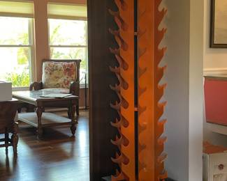 Orange wine rack