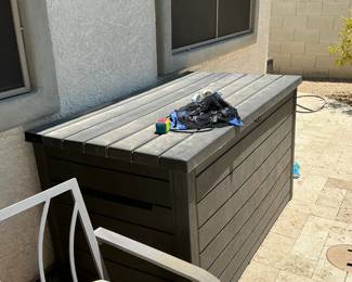 large pool box w/pool toys
