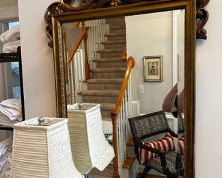 ORNATE BEVELED MIRROR.
