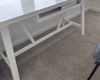White Wood 60" Writing Desk