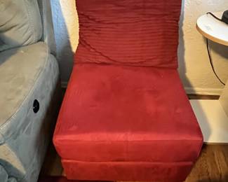 Small Red Futon & Pillow