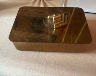 Vintage brass cigarette case