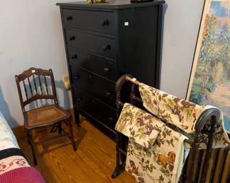 dresser, chair