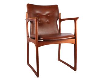 Attributed to Vamdrup Stolefabrik Mid-Century Modern Teak Armchair