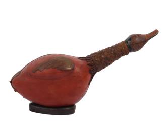 Vintage Italian Leather-Clad Duck Decanter