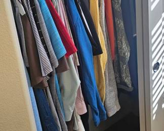 Closet full of men's clothing 