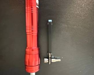 Red Aluminum LED Flashlight with Attachment