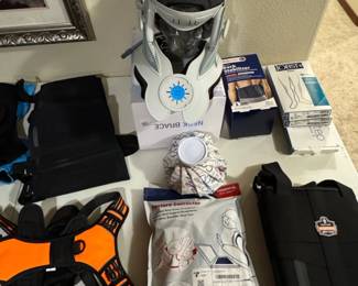 Assorted Medical Braces and Supports including Neck Traction Device