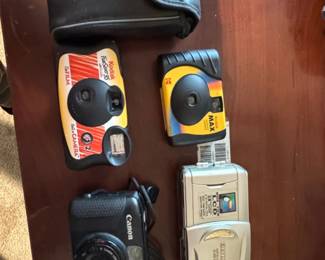 Assorted mm Film and Digital Cameras with Kalimar Case