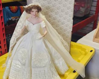 Jackie O Wedding Day Porcelain Doll