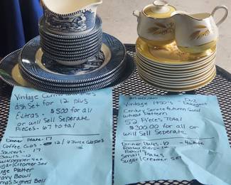 2 Large Vintage Dish sets