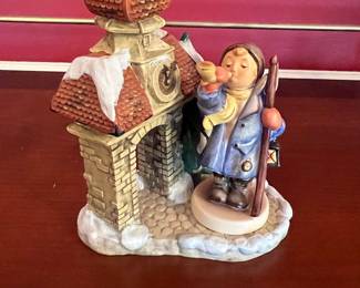 Hummel "Little Tooter" Figurine with display scene