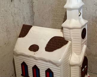 Vintage Empire 41 Blow Mold Lighted Church Christmas Decoration