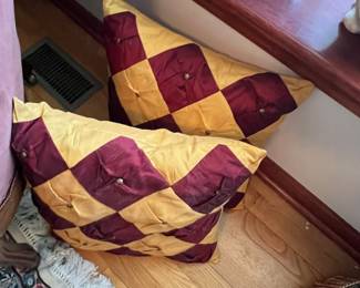 Quilted Harlequin Throw Pillows (Set of 2)
