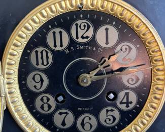 M.S. Smith & Co. "Detroit" Mantel Clock with Marble Case