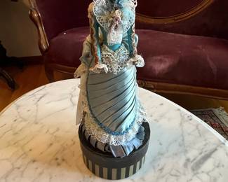 Miniature Porcelain Victorian Lady Figurine