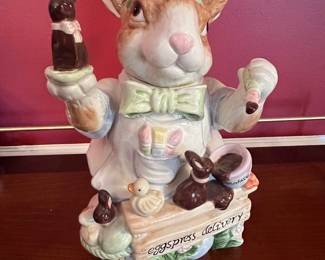 Kaldun & Bogle Easter Bunny Chef Cookie Jar