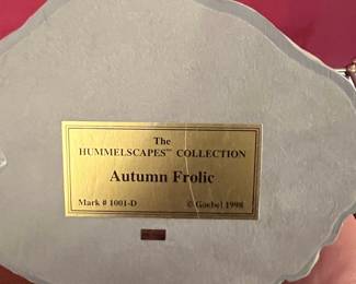 Hummelscapes Collection "Autumn Frolic" & "Playful Pals" Collector Set Figurine