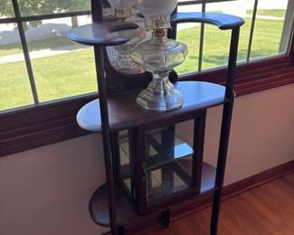 Victorian Etagere with Oil Lamps