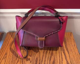 Coach Courier Carryall Satchel (2-Piece Lot) and Coach Leather Hobo Bag