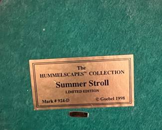 Goebel Hummel "Sister" Figurine with "Summer Stroll" Hummelscape Base