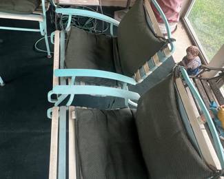 Vintage Howell Company Metal Patio Chairs with Cushions
