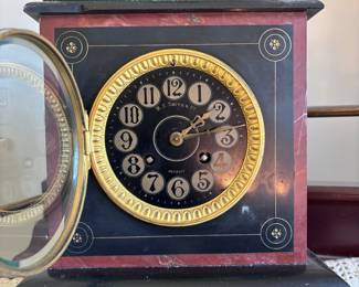M.S. Smith & Co. "Detroit" Mantel Clock with Marble Case