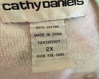 Cathy Daniels Floral Print Cardigan and Tank Top Set