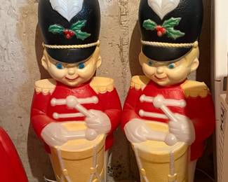 Vintage Union Products Drummer Boy Christmas Blow Mold (Pair)