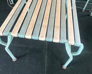 Vintage Aluminum Slat Patio Table - Woodard Style