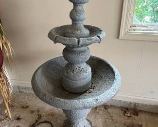 Teamson Home 52.56" Icy Stone Two-Tier Outdoor Water Fountain