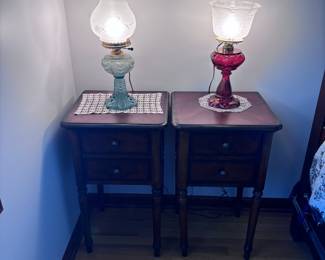 Victorian Etagere with Oil Lamps