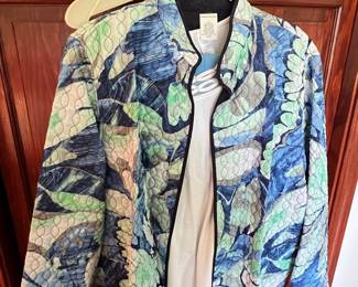 Alfred Dunner Quilted Jacket with Butterfly Print