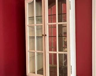 Vintage Bombay Co. White Arch Top Curio Cabinet