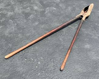 Antique Long-Handled Trowel and Dibber Set