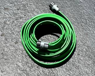 Green Garden Hose with Metal Connectors