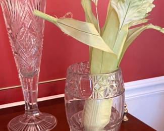 EAPG Celery Vase and Trumpet Vase