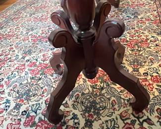 Antique Victorian Walnut Oval Marble Top Parlor Table