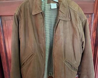 Men's Leather Bomber Jacket