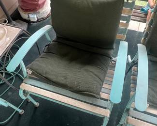 Vintage Howell Company Metal Patio Chairs with Cushions