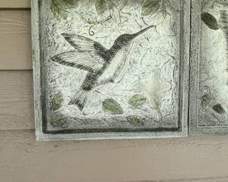 Set of 3 Decorative Wall Art Panels (Hummingbird, Butterfly, Dragonfly)