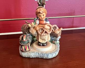 Goebel Hummel "Pretzel Girl" Figurine with "Oktoberfest" Hummelscape Base