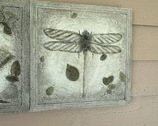 Set of 3 Decorative Wall Art Panels (Hummingbird, Butterfly, Dragonfly)